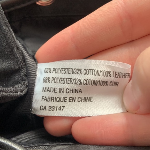 Talbots Black Flap Close Small Backpack Bag Leather - Picture 6 of 13